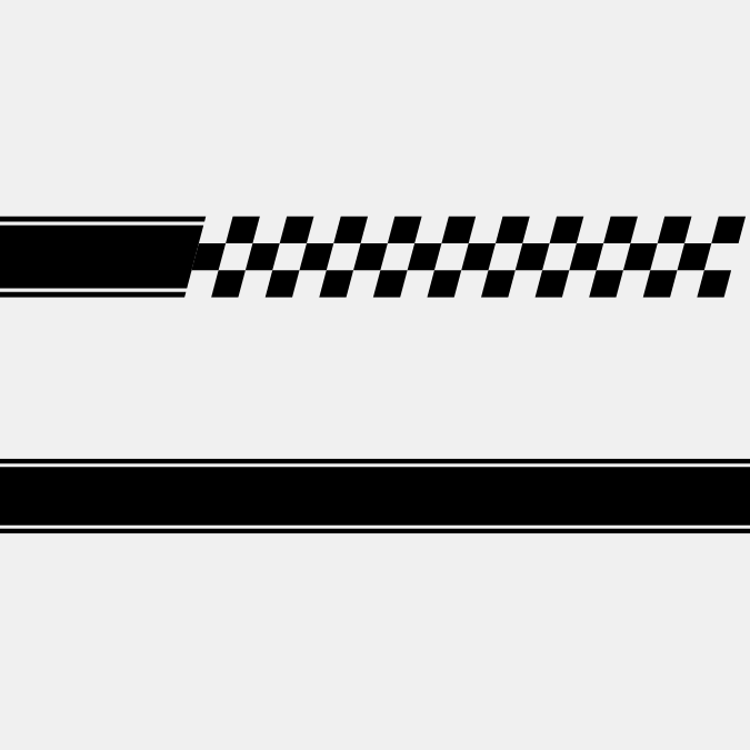 Racing Strepen | Delaware | Set vu 2 Strepen