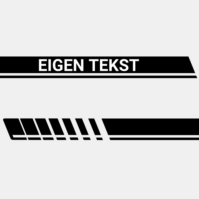 Racing Strepen | Georgetown | Mat eegener Text! | Set vu 2 Strepen