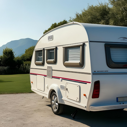 Caravan sticker naam camping