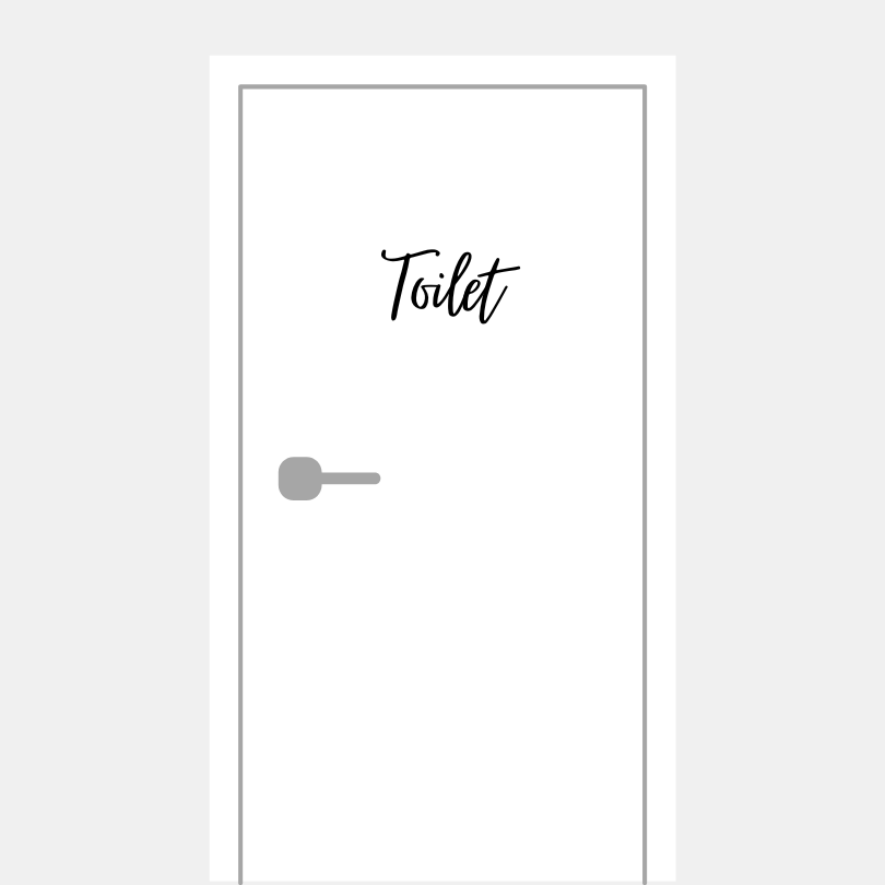 Autocollant de porte toilette