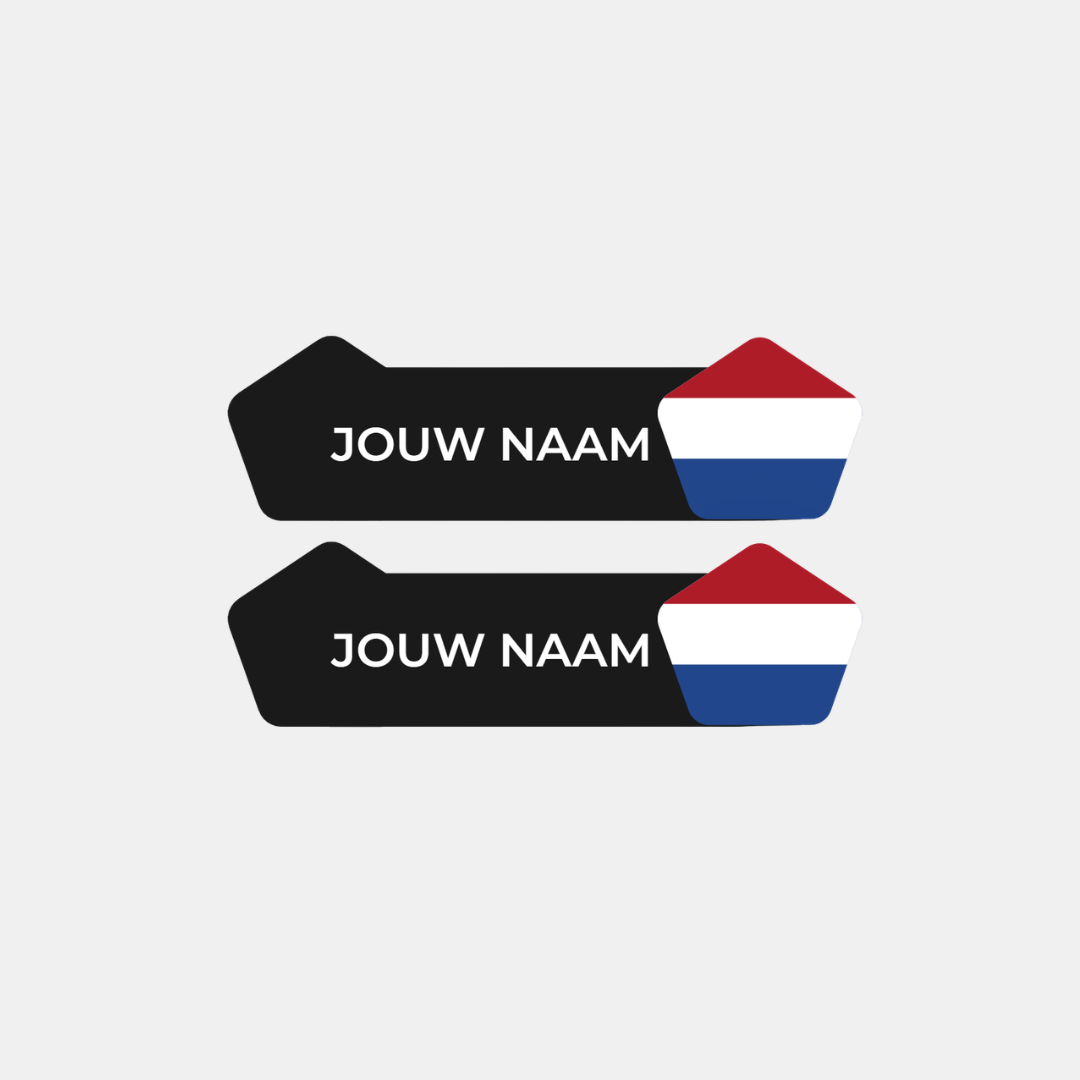 Autocollant nom & drapeau 'Cauberg' vélo