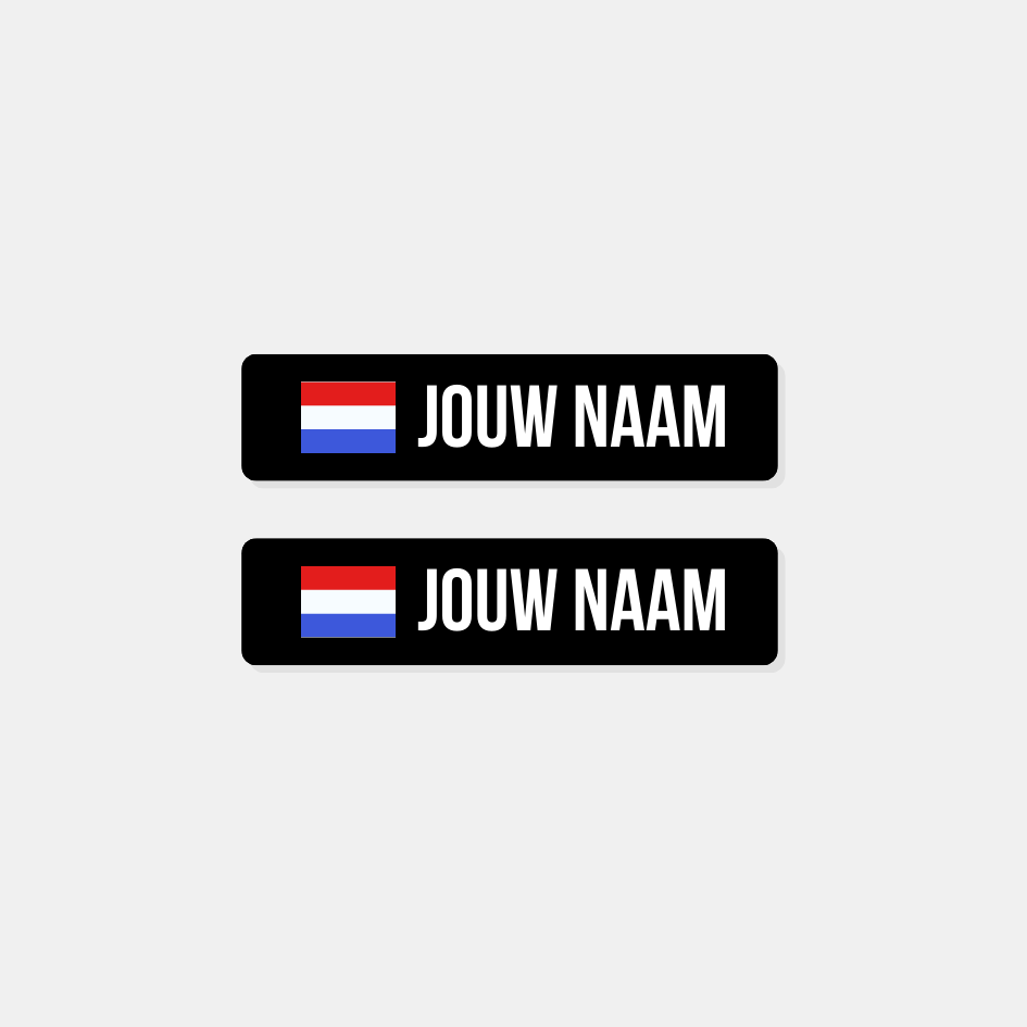 Nom & autocollant drapeau moto