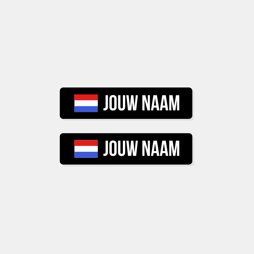 Nom & autocollant drapeau ski