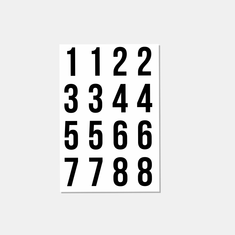 Lettres adhésives & chiffres