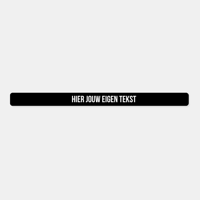 Kentekenhouder sticker met jouw eigen kenteken – zelf te personaliseren met eigen naam, tekst en kleuren.