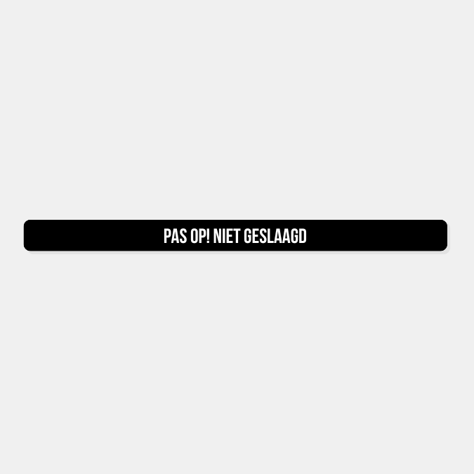Autocollant d'immatriculation attention non réussi