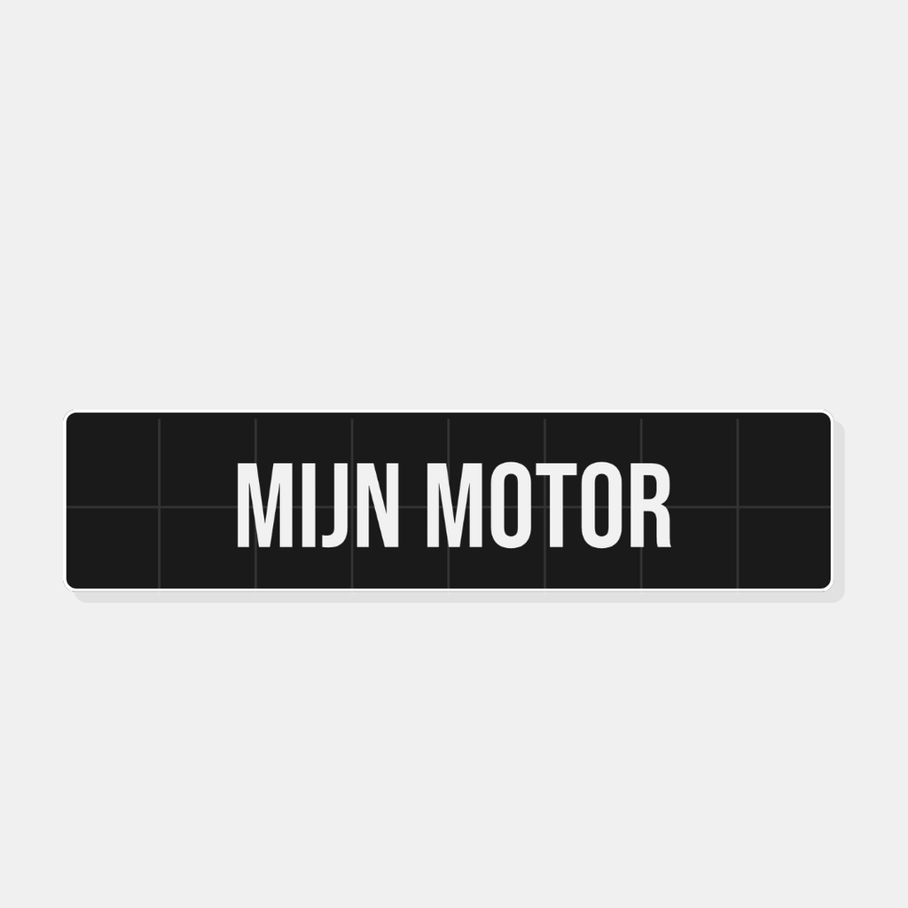 Motorsticker met eigen naam in gesneden vinyl, voorbeeld SANNE