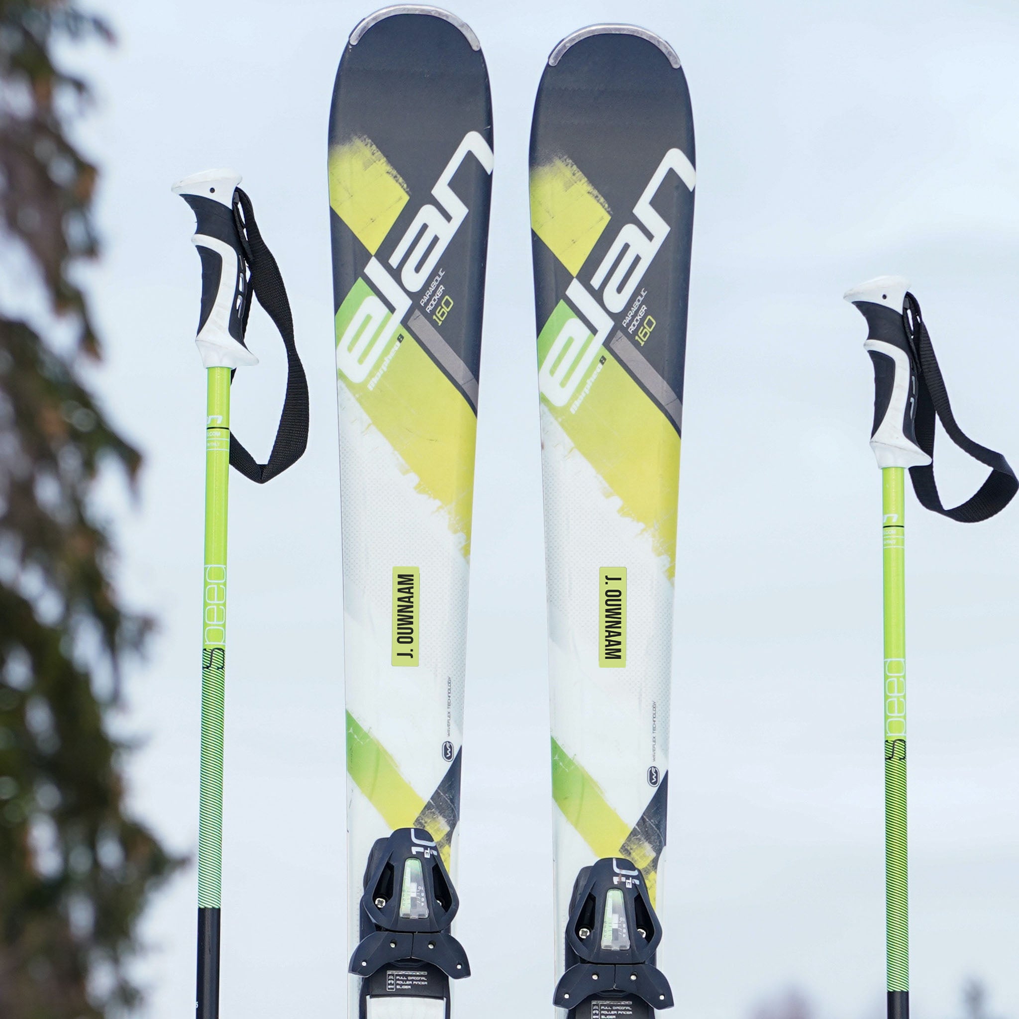 Autocollant texte ski
