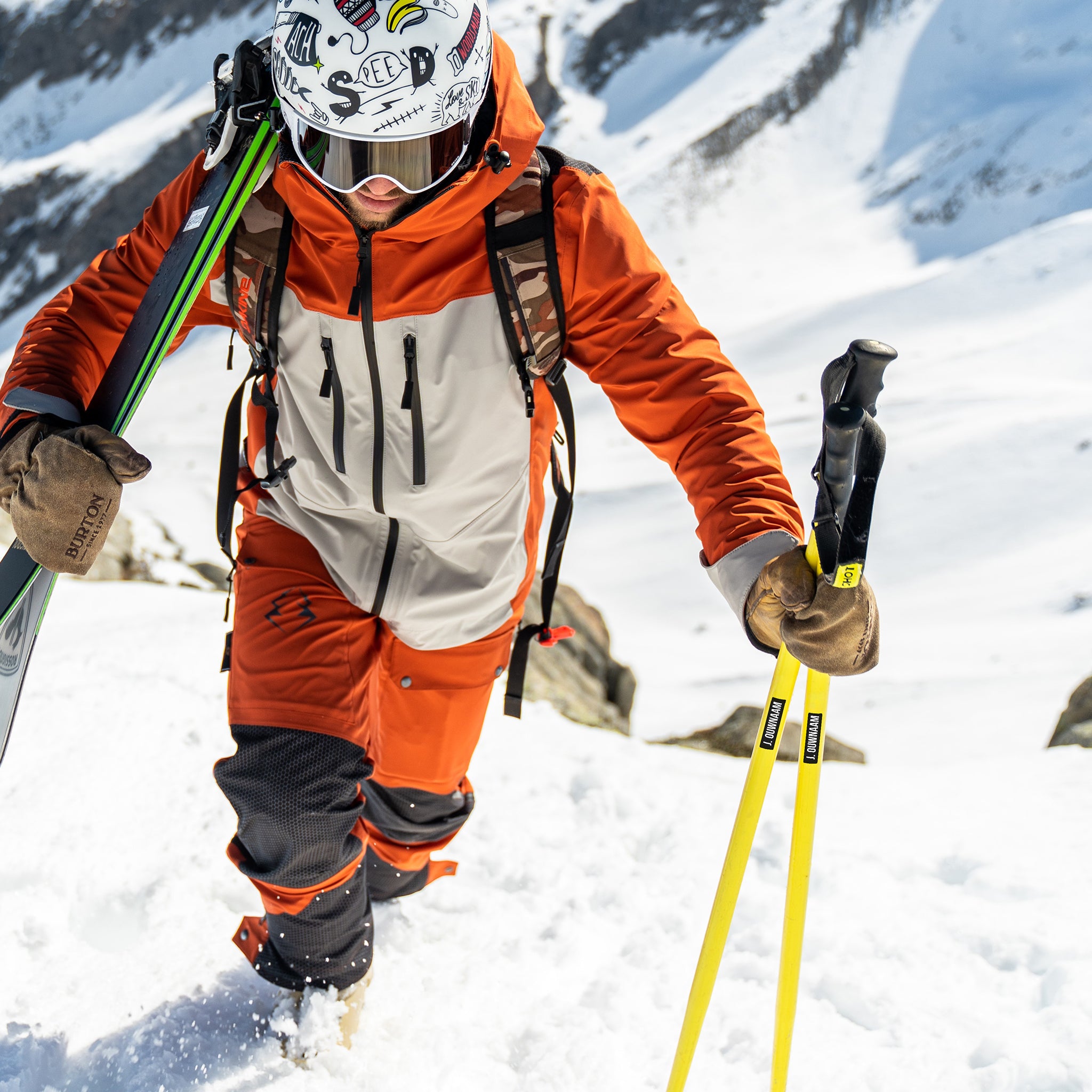 Autocollant texte ski