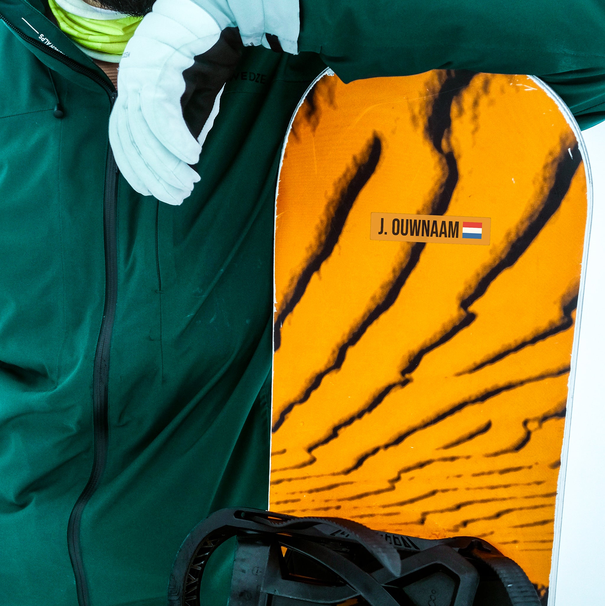 Nom & autocollant drapeau snowboard