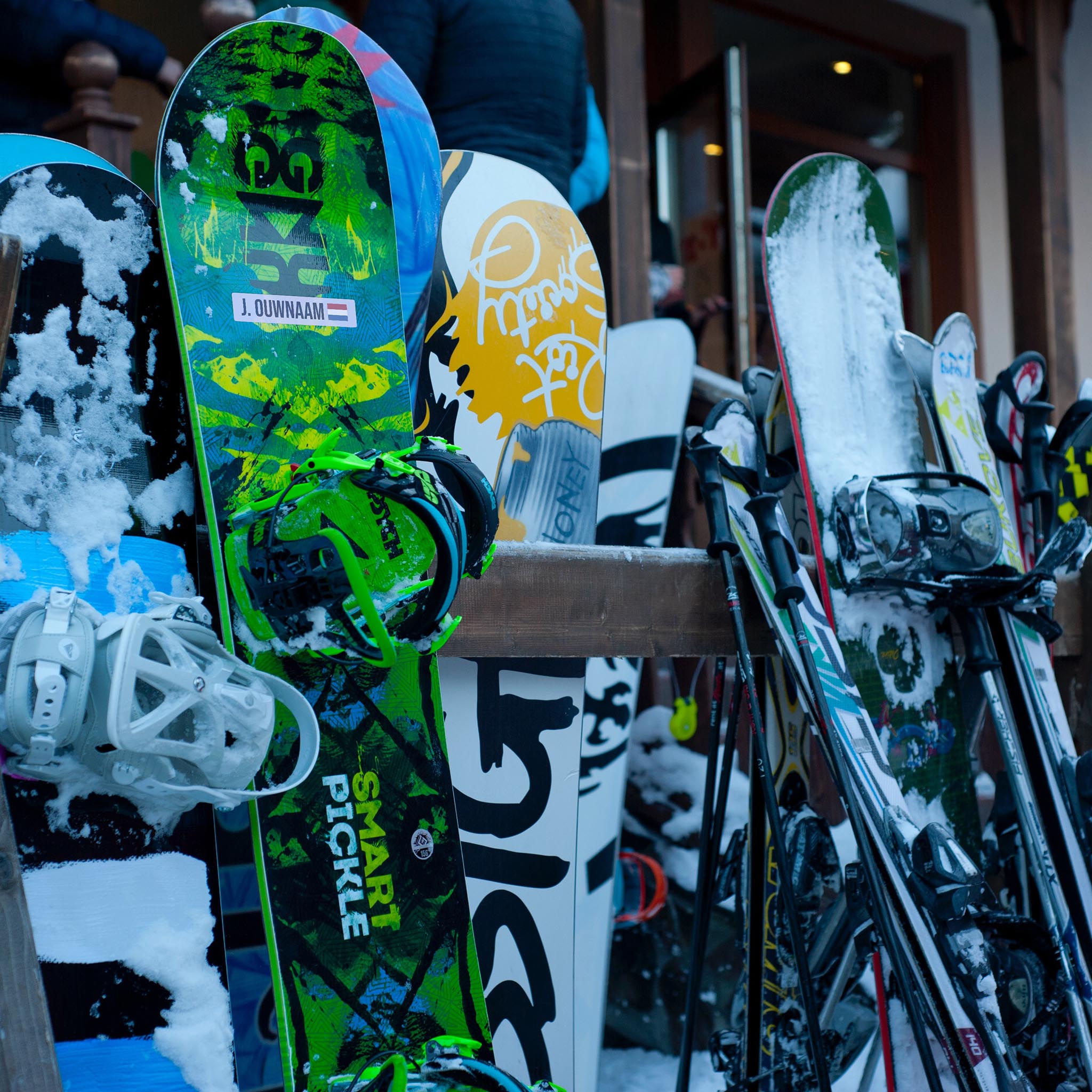 Nom & autocollant drapeau snowboard