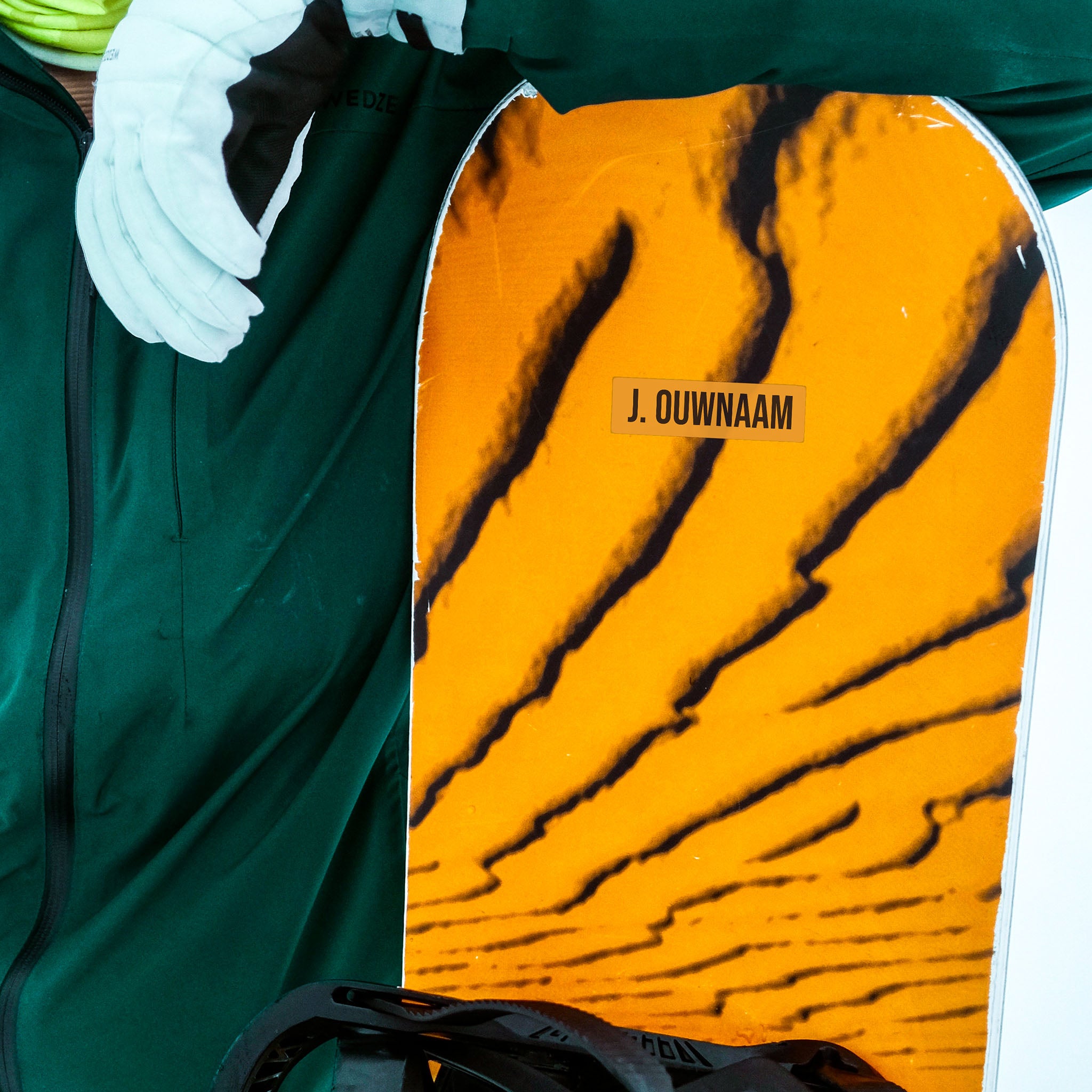 Autocollant texte snowboard