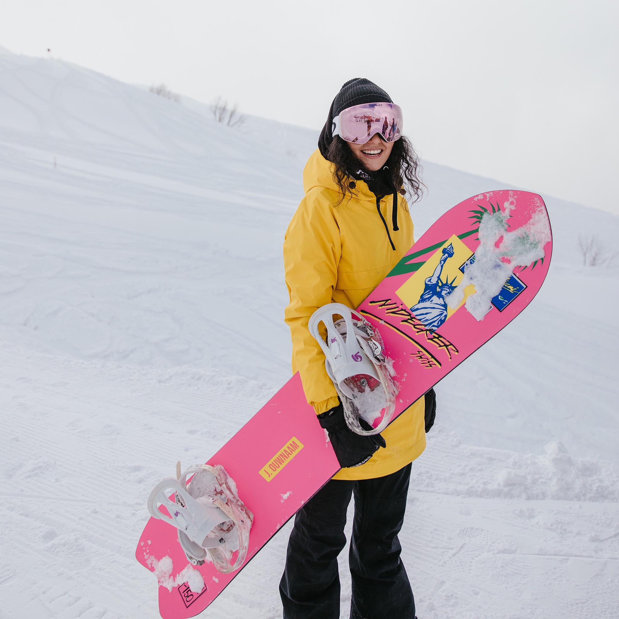 Autocollant texte snowboard