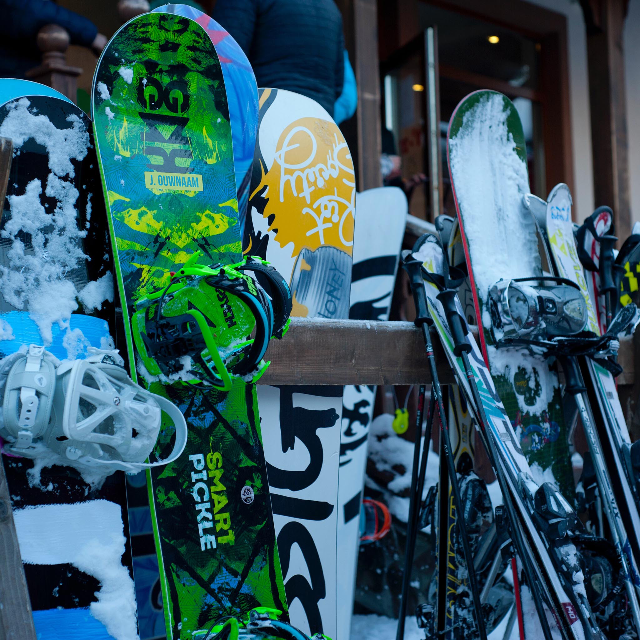 Autocollant texte snowboard